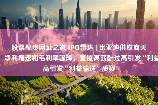 股票配资网址之家 IPO雷达 | 比亚迪供应商天健新材IPO，净利增速和毛利率骤降，董监高薪酬过高引发“利益输送”质疑
